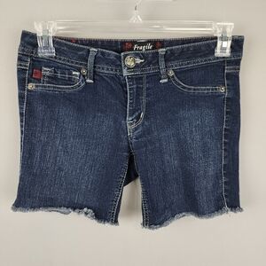 Fragile Cut Off Denim Jean Shorts Sz 7